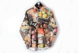 Vintage Still Life Shirt Medium / Large fruits big logo 90s style beautiful shirt