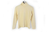 Vintage Brunello Cucinelli Turtleneck Sweater Women's Small Cashmere soft beige authentic luxury