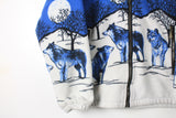 Vintage Wolf Fleece Full Zip Large