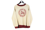 Vintage Kentucky State University Sweatshirt Small beige red big logo crewneck 90s retro sport jumper classic 70s 80s KSU