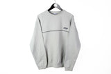 Vintage Reebok Sweatshirt Large gray small logo 90s sport style rare retro jumper