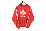 Vintage Adidas Sweatshirt Medium red big logo 90's crewneck authentic athletic jumper