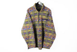 Vintage Burton Fleece 1/4 Zip XLarge Surfwear abstract pattern multicolor surfing 90s sweater
