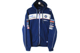 BMW Motorrad Hoodie Full Zip XLarge blue authentic racing Tyco jumper