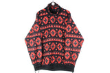 Vintage Fleece XLarge red black 90s retro sport ski sweater