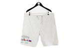 Vintage Lacoste Shorts XXLarge white Yacht club 90s summer vibe retro style made in Spain shorts