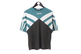 Vintage Adidas T-Shirt Small black green 90's center logo tee
