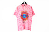 Vintage Hard Rock Cafe Tokyo Tie Dye T-Shirt Large / XLarge pink big logo fruit of the loom 80's made in USA
