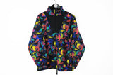 Vintage Fleece Half Zip Small 90s multicolor crazy pattern retro style sweater