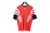 Vintage Adidas T-Shirt XLarge red cotton small logo 90's