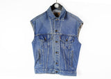 Vintage Levis Denim Vest XSmall / Small 70s 80s work wear sleeveless jacket rare made in USA jacket