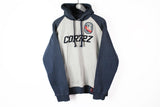 Vintage Nike Cortez Hoodie Large gray big logo 90s retro style sport jumper