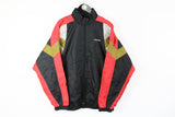 Vintage Adidas Track Jacket XLarge black 90's full zip retro style windbreaker