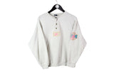 Vintage Nike Sweatshirt Small gray center logo 80's made in Singapore jumper
