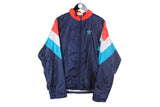 vintage ADIDAS ORIGINALS men's track jacket Size XL authentic navy blue rare retro rave hipster bomber track suit 90s streetwear polyester