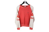 Vintage Kappa Sweatshirt Small red white 80's big logo crewneck