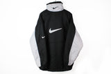 Vintage Nike Double Sided Jacket XLarge / XXLarge black white big logo swoosh 90s sport style rare puffer