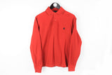 Vintage Ferrari Long Sleeve Polo T-Shirt Small red 90's rugby shirt