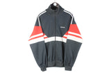 Vintage Adidas Track Jacket XLarge / XXLarge gray full zip oversize 90s retro classic made in West Germany windbreaker