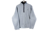 Vintage Gant Fleece 1/4 Zip Medium / Large blue small logo 90s retro sweater winter sport style USA jumper