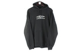 Vintage Umbro Hoodie Medium black big logo hooded 90s retro sport jumper