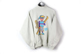 Brixen Im Thale Me And My Ski Together Again 80s turtleneck sweatshirt gray big logo ski style made in Austria Alps