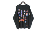 Vintage Fubu Harlem Globetrotters Long Sleeve T-Shirt XLarge black basketball USA hip hop sweatshirt