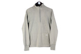 Vintage Nike Sweatshirt Half Zip Women's Large gray small logo 90s retro sport jumper