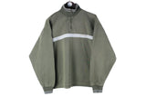 Vintage Adidas Sweatshirt 1/4 Zip Small green 90s retro sport style jumper