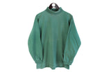 Vintage Adidas Turtleneck Medium green 90's small logo sweatshirt