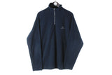 Vintage Kappa Fleece 1/4 Zip Medium / Large navy blue sweater sport style Italy jumper 90s