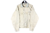 Vintage Diesel Denim Jacket beige 90s authentic heavy made in Italy coat retro jeans wear 90s