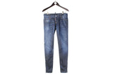 Dsquared2 Jeans Women's 40 navy blue authentic streetwear dot paints casual denim pants