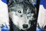 Vintage Wolf Fleece Hoodie Full Zip XLarge