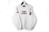 Vintage Umbro Sweatshirt Large gray big logo 90s retro style jumper