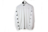 Vintage Reebok Turtleneck Sweatshirt Medium white full logo sleeve 90s retro style cotton sweatshirt