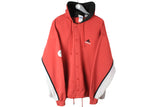 Vintage Adidas Goteborg 1999 Hoodie Large / XLarge red white big logo 90's hooded jumper