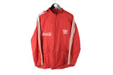 Vintage Adidas Coca-Cola Jacket Medium / Large big logo 90's Germany style classic 3 stripes windbreaker