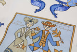 Vintage Hermes "Early America" Francoise de la Perriere Scarf