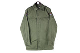 Vintage Military Netherlands Jacket Small green 90s retro army coat