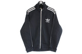 Vintage Adidas Track Jacket black 3 stripes 80s made in Thailand retro classic athletic windbreaker