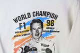 Vintage Mika Hakkinen Maailmanmestari McLaren F1 Sweatshirt Small