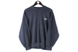 Vintage Reebok Sweatshirt Small navy blue small logo 90s retro crewneck essentials