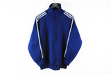 Vintage Adidas Track Jacket Small / Medium made in Yugoslavia navy blue classic sport jacket 80s