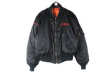 Vintage New York Film Academy Bomber Jacket XLarge big logo 90s retro flying style blue USA college university jacket