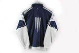 Vintage Adidas Track Jacket XSmall blue gray 90s big logo sport jacket