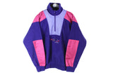 Vintage Fleece 1/4 Zip Medium purple 90's sweater retro style jumper