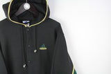 Vintage Adidas Hoodie Snap Buttons Medium