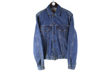 Vintage Levi's Denim Jacket Women's Large / XLarge blue 90s retro denim work wear jeans coat heavy cotton