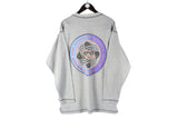 Vintage O'Neill Sweatshirt Medium gray 90s retro long sleeve t-shirt oversize jumper big logo